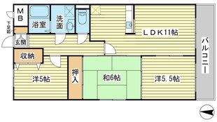 セントラヴィーヌ山手の物件間取画像